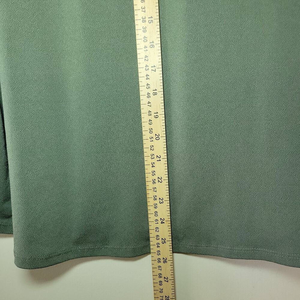 Women's Flare Short Sleeve Blouse Size 3XL Sheer Details Whimsygoth Witchy Olive - Picture 6 of 7